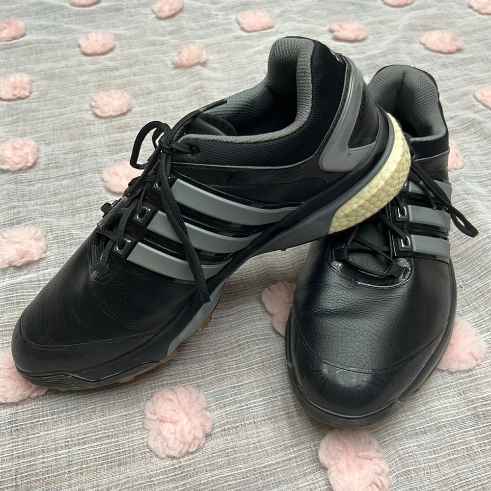 Adidas Adipower Boost Golf Shoes Black Leather